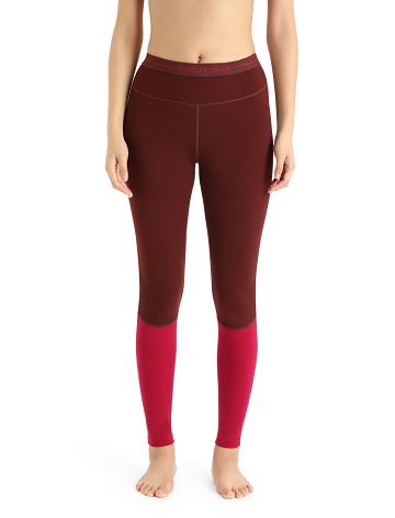 Une pièce Icebreaker Merino 260 ZoneKnit™ Leggings Femme Rose | FR 1799WNBY